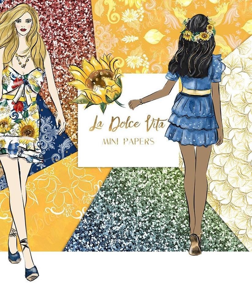 La Dolce Mini Papers Kit Digital MiniPapeis Girassol - Imagem 1