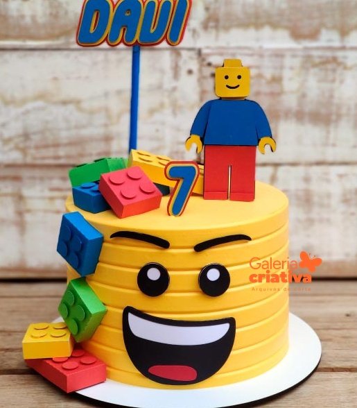 Lego em Camadas 3D Arquivo Topo de Bolo Lego em Camadas 3D - Imagem 1