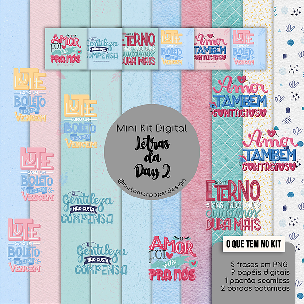 Letras Da Day 2 Kit Digital Frases Motivacionais - Imagem 1