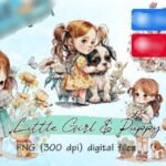 Kit Digital Menina e Filhotinhos