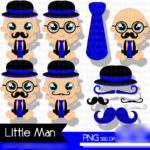 Kit Digital Pequeno Homem Azul