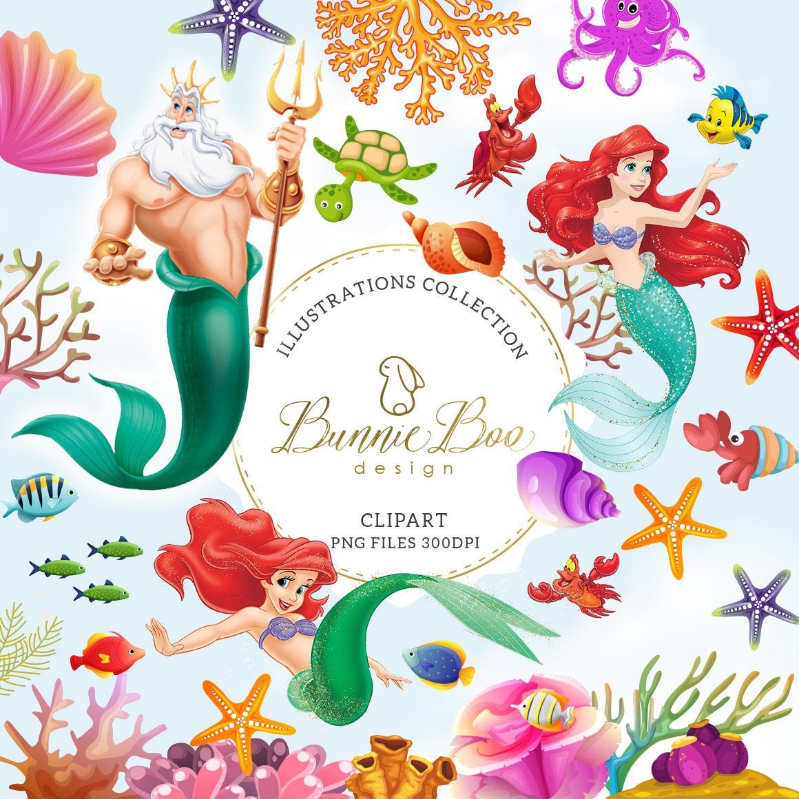 LittleMermaid Kit Digital Ariel - Imagem 1