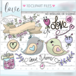 Kit Digital Love Passaros
