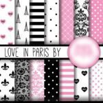 Kit Digital Papeis Love Paris