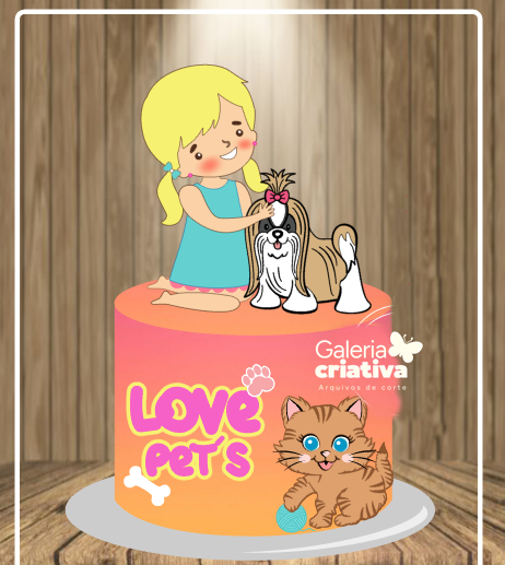 Love pet´s By Pamela Caetano Arquivo Topo de Bolo Love pet´s By Pamela Caetano - Imagem 1