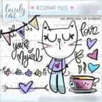 Kit Digital Lovely Gatinho