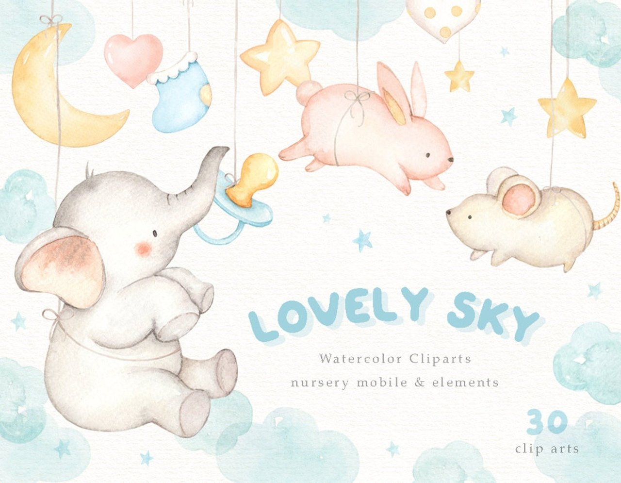 Lovely Sky Kit Digital Lindo Céu - Imagem 1