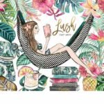 Kit Digital Garota Exuberante Fashio Lendo