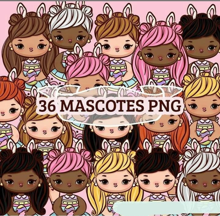 MASCOTES PÁSCOA Kit Digital Páscoa Mascotes - Imagem 1