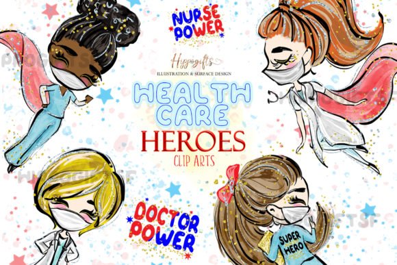 MEDICOS ENFERMEIROS AQUARELA 02 Kit Digital Medicos Enfermeiros Aquarela 2 - Imagem 1