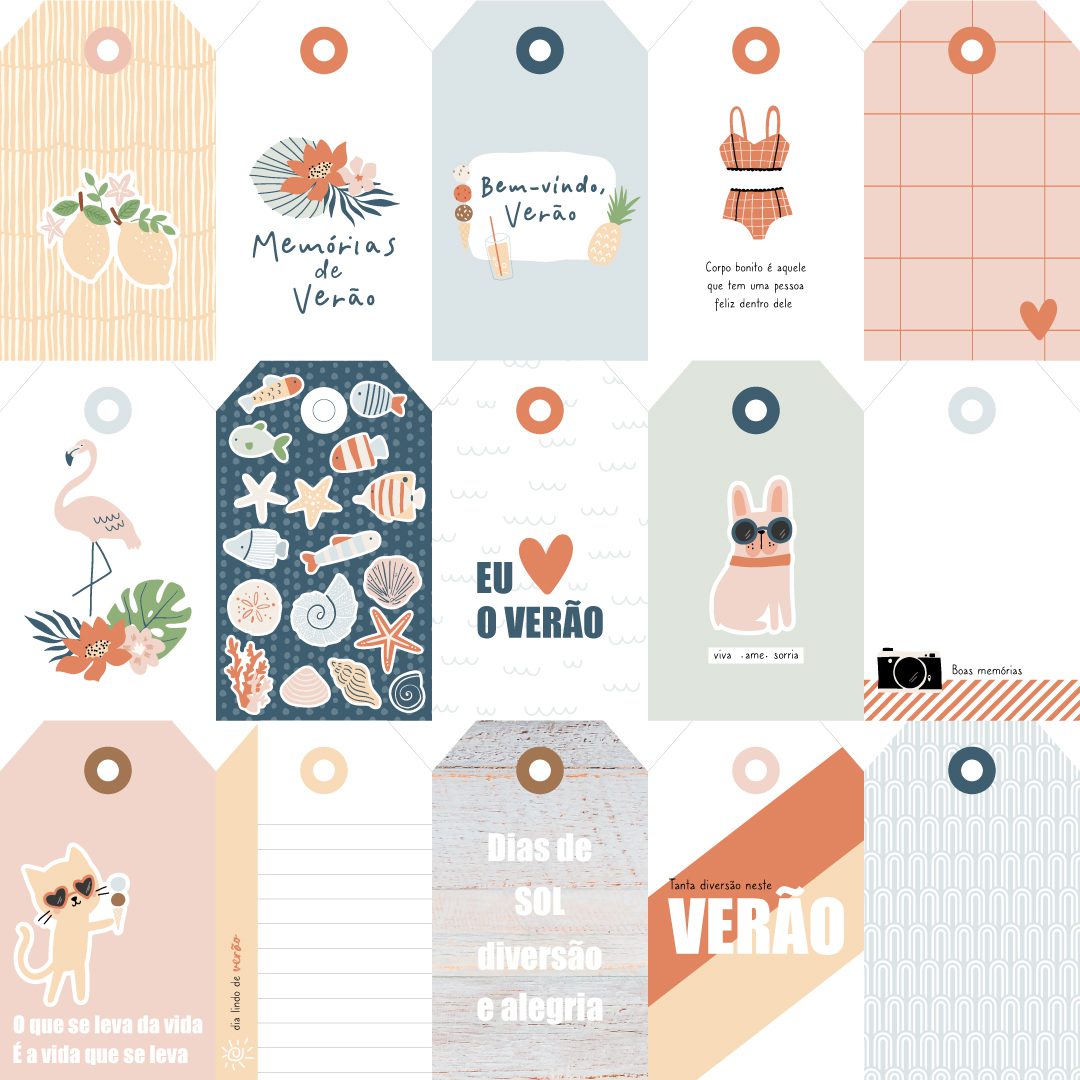 MEMÓRIAS DE VERÃO - TAGS Kit Digital Memorias de Verão Tags - Imagem 1