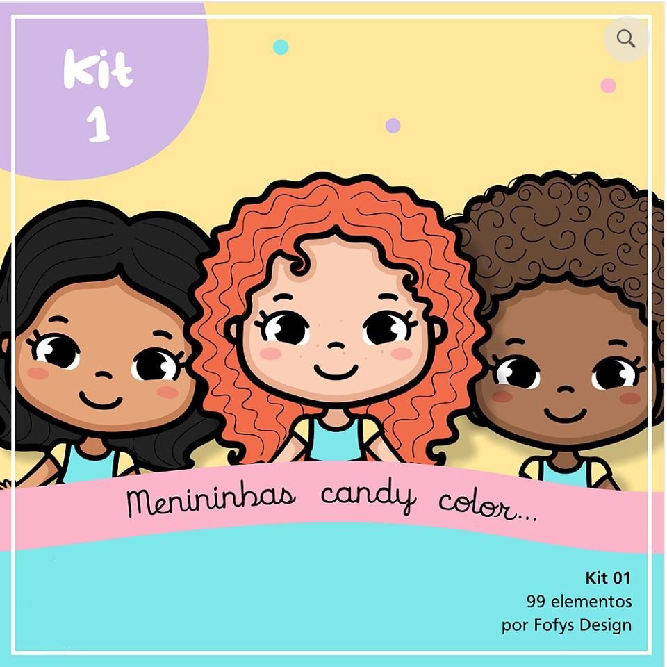 MENININHAS CANDY COLOR 1 Kit Digital Menininhas Candy Color - Imagem 1