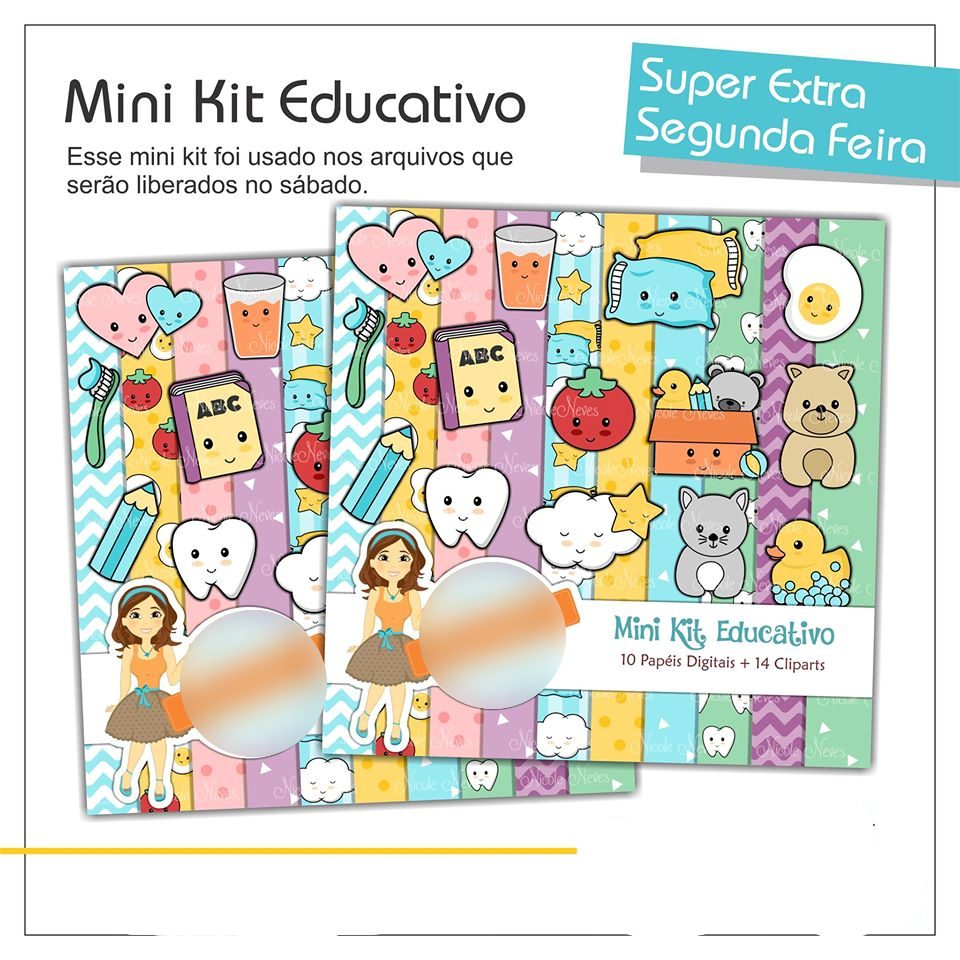 MINI KIT EDUCATIVO KDNN Kit Digital Papeis Kit Educativo - Imagem 1