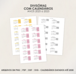 Arquivo Divisórias Abas + Calendários 2025-2030 - Imagem 2