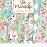 Kit Digital Papeis Macarons