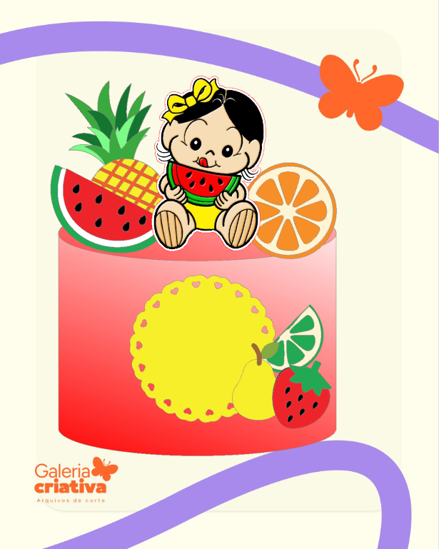 Magali Baby Frutas Arquivo Topo de Bolo Magali Baby Frutas - Imagem 1