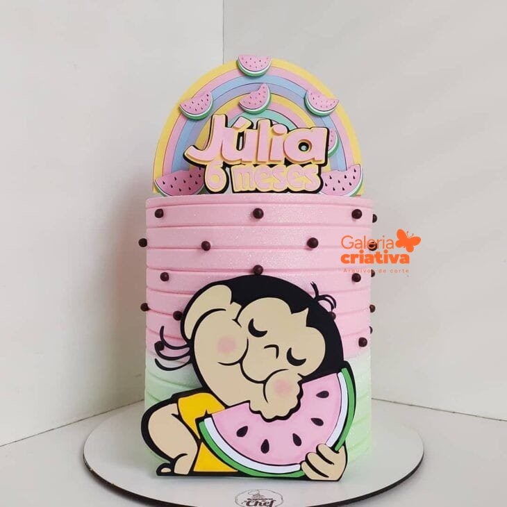 Magali Candy Arco íris Arquivo Topo de Bolo Magali Candy Arco íris - Imagem 1