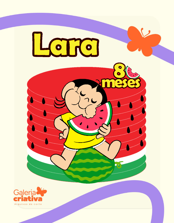 Magali em Camadas 6 Arquivo Topo de Bolo Magali em Camadas 6 - Imagem 1