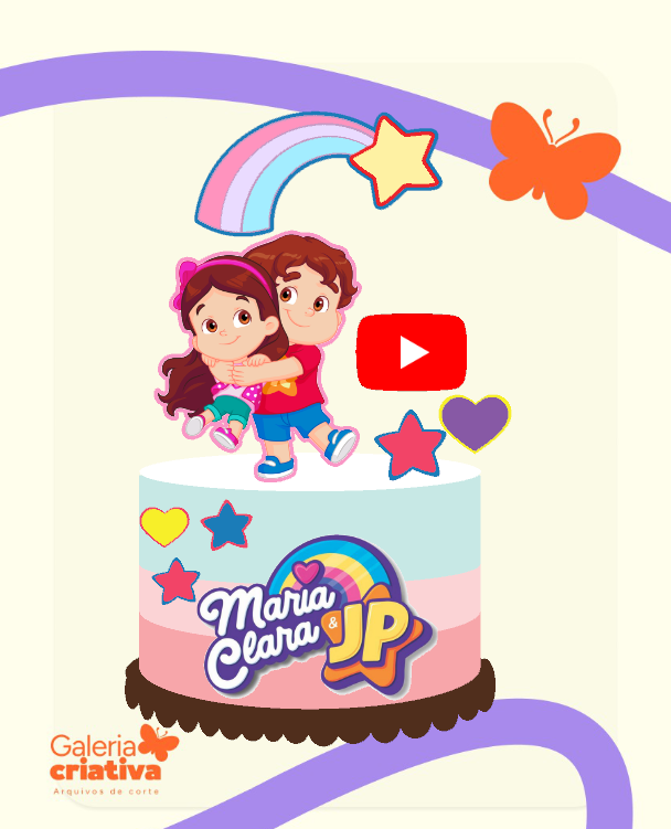 Maria Clara e JP Arquivo Topo de Bolo Maria Clara e JP - Imagem 1
