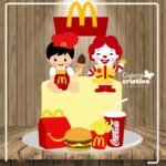 Arquivo Topo de Bolo Mc Donalds Baby em Camadas