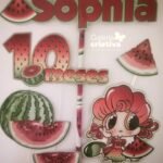 Arquivo Topo de Bolo Melancia Menina
