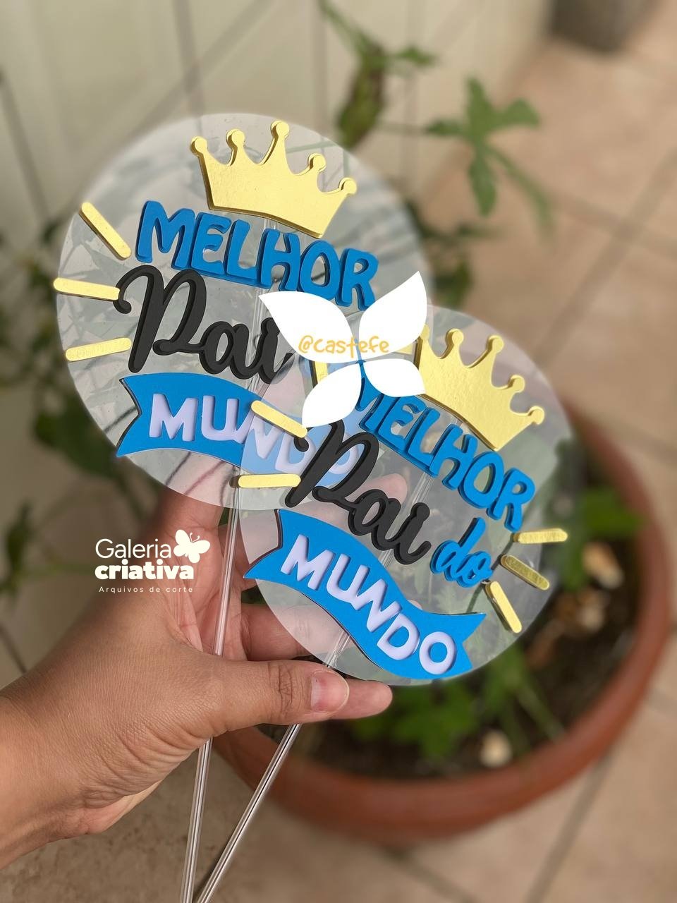 Melhor Pai do Mundo Acetato Arquivo dia dos Pais Topo Melhor Pai do Mundo Acetato - Imagem 1