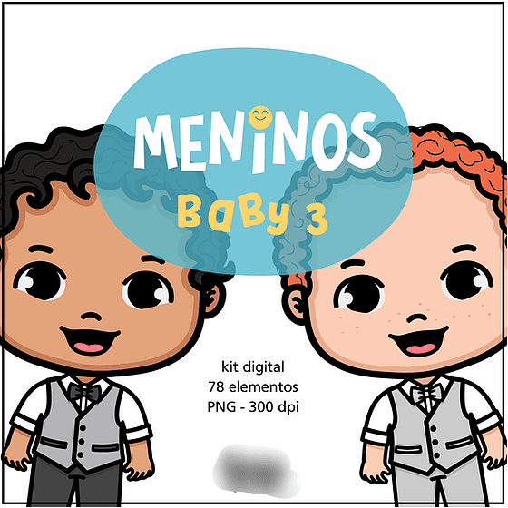 Meninos Baby 3 Kit Digital Meninos Baby - Imagem 1