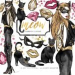 Kit Digital Mulher Gato