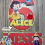 Arquivo Topo de Bolo Mesversário Branca de Neve