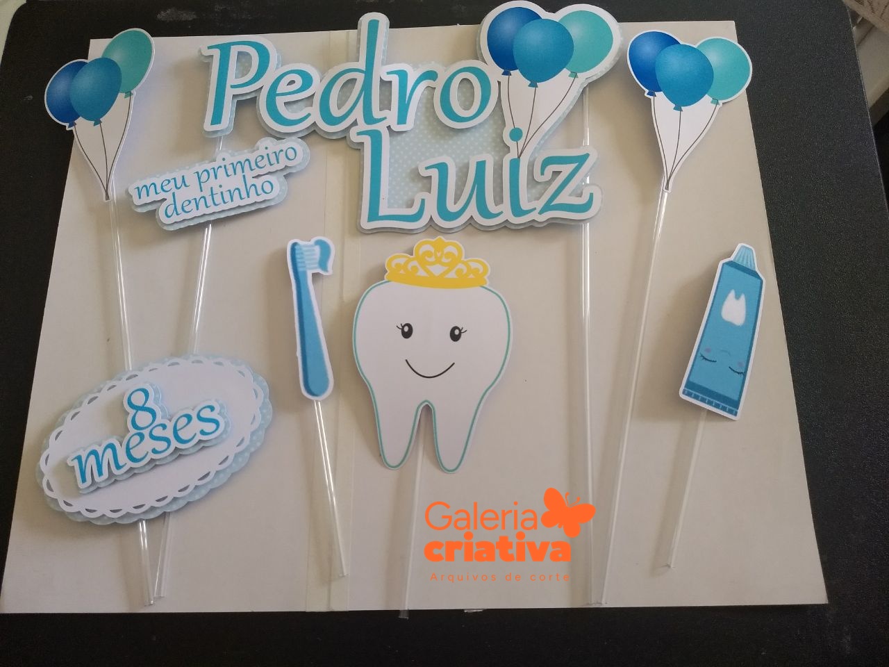 Meu Primeiro Dentinho 2 Arquivo Topo de Bolo Meu Primeiro Dentinho 2 - Imagem 1