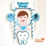 Arquivo Topo de Bolo Meu Primeiro Dentinho em Camadas 1