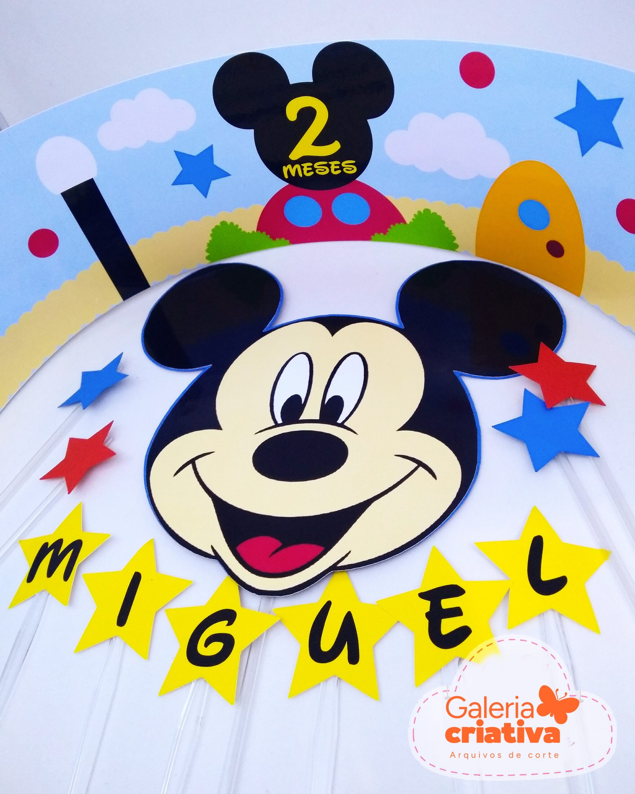 Mickey 4 Arquivo Topo de Bolo Mickey 4 - Imagem 1