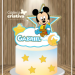 Arquivo Topo de Bolo Mickey Baby em Camadas