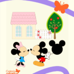 Arquivo Topo de Bolo Mickey e Minnie Cute em Camadas