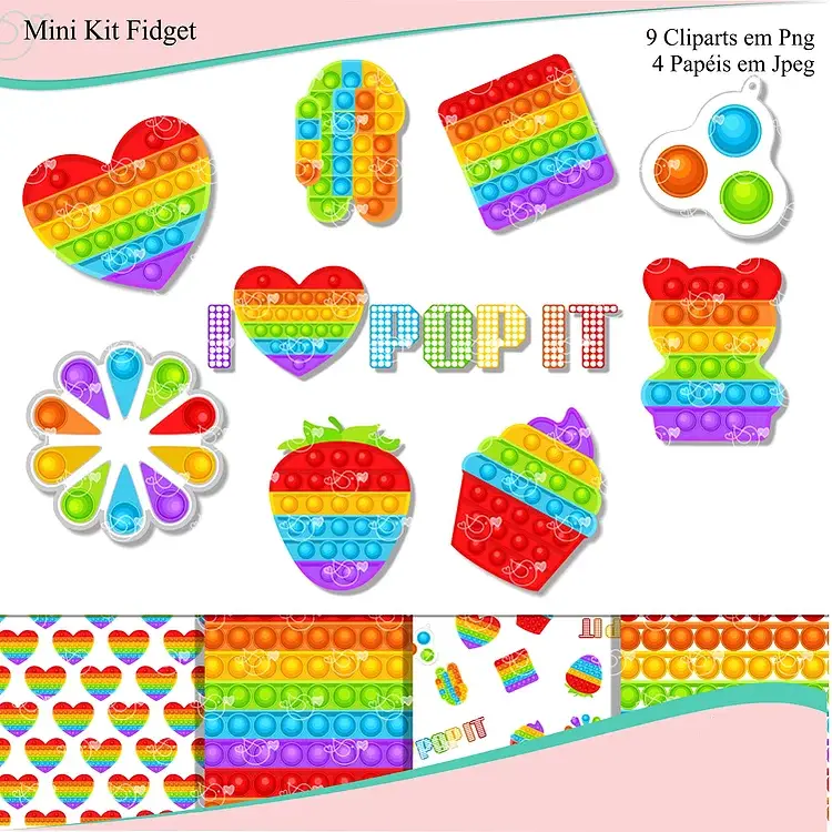 Mini Kit Fidget Kit Digital Mini Fidget Pop It - Imagem 1
