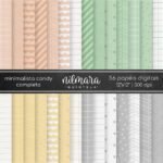 Kit Digital Papeis Minimalista Candy