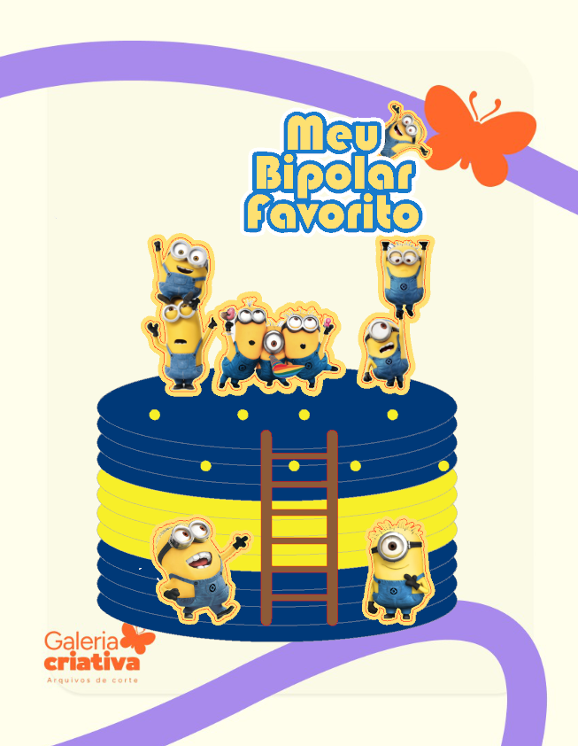 Minions 4 Arquivo Topo de Bolo Minions 4 - Imagem 1