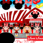 Kit Digital Minnie Mouse Vermelho