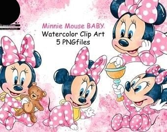 Minnie Mouse Baby Kit Digital Minnie Mouse Baby Rosa - Imagem 1