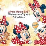 Kit Digital Minnie Mouse Baby Vermelho