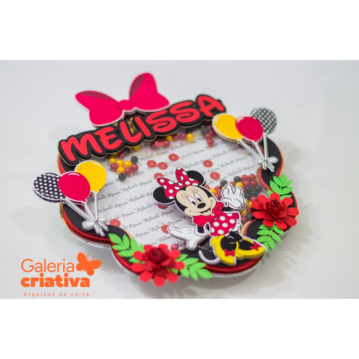 Minnie Shaker 2 Arquivo Topo de Bolo Minnie Shaker 2 - Imagem 1