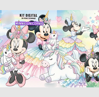 Minnie Unicórnio Kit Digital Minnie Unicórnio - Imagem 1