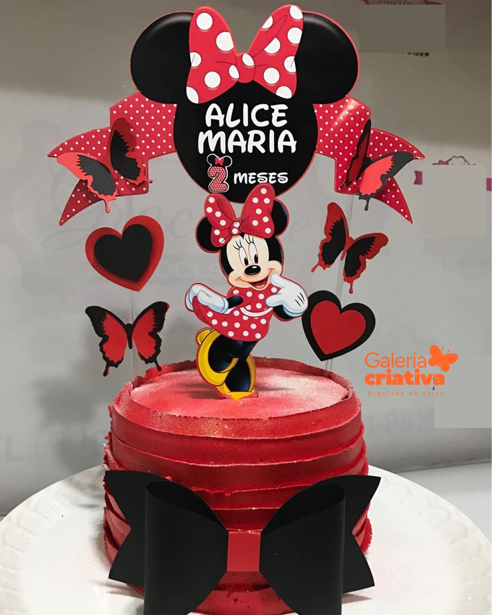 Minnie Vermelha 2 Arquivo Topo de Bolo Minnie Vermelha 2 - Imagem 1
