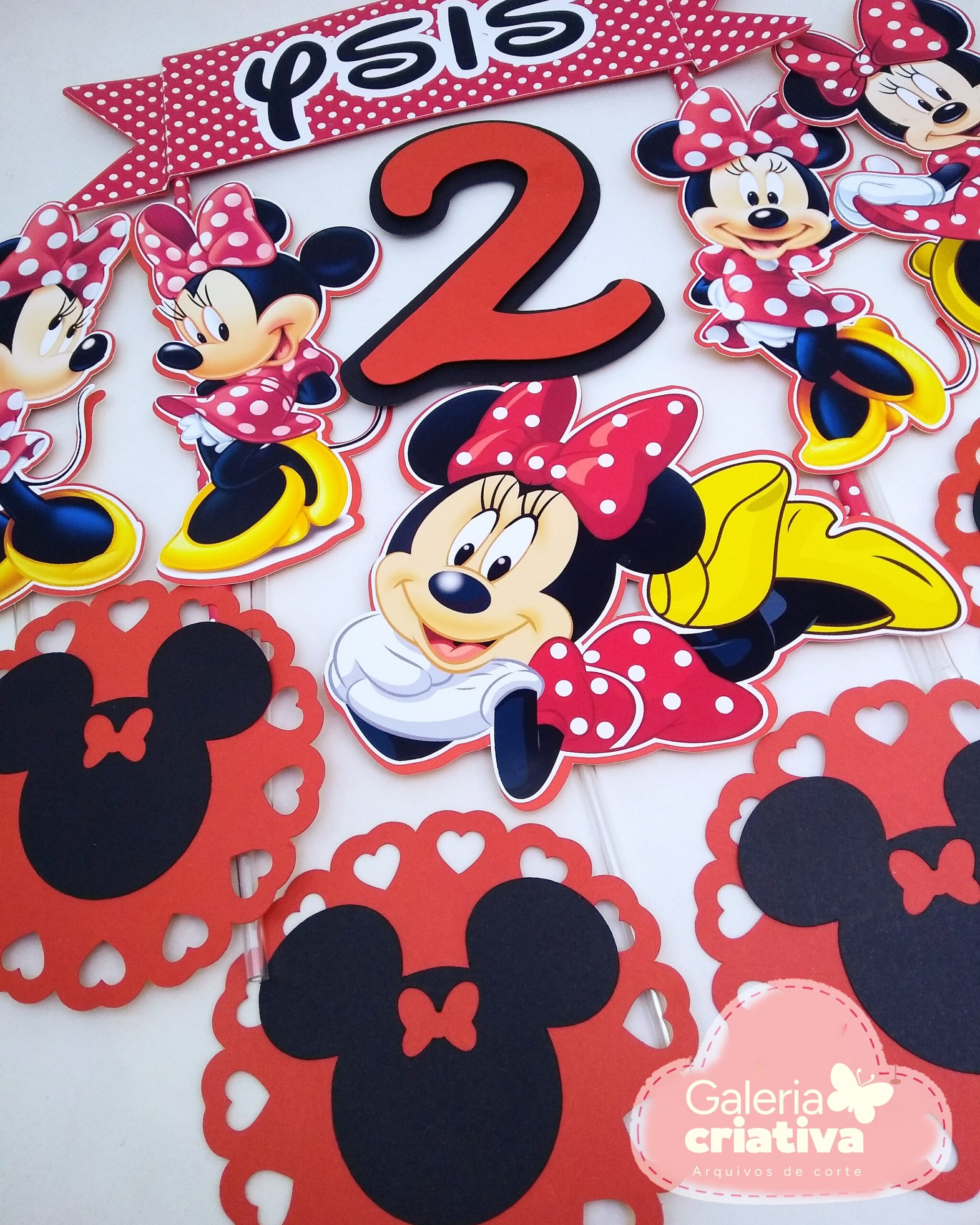 Minnie Vermelha 3 Arquivo Topo de Bolo Minnie Vermelha 3 - Imagem 1