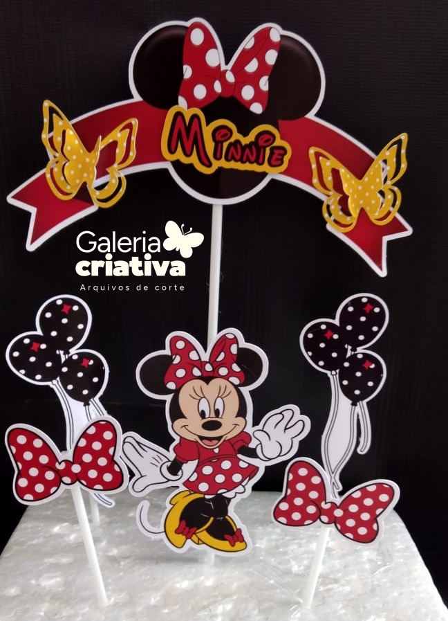 Minnie Vermelha 6 Arquivo Topo de Bolo Minnie Vermelha 6 - Imagem 1