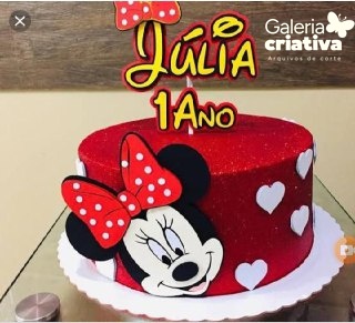 Minnie em Camadas 4 Arquivo Topo de Bolo Minnie em Camadas 4 - Imagem 1