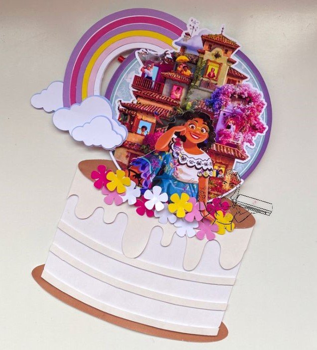 Mirabel Encanto Circular Arquivo Topo de Bolo Mirabel Encanto Circular - Imagem 1