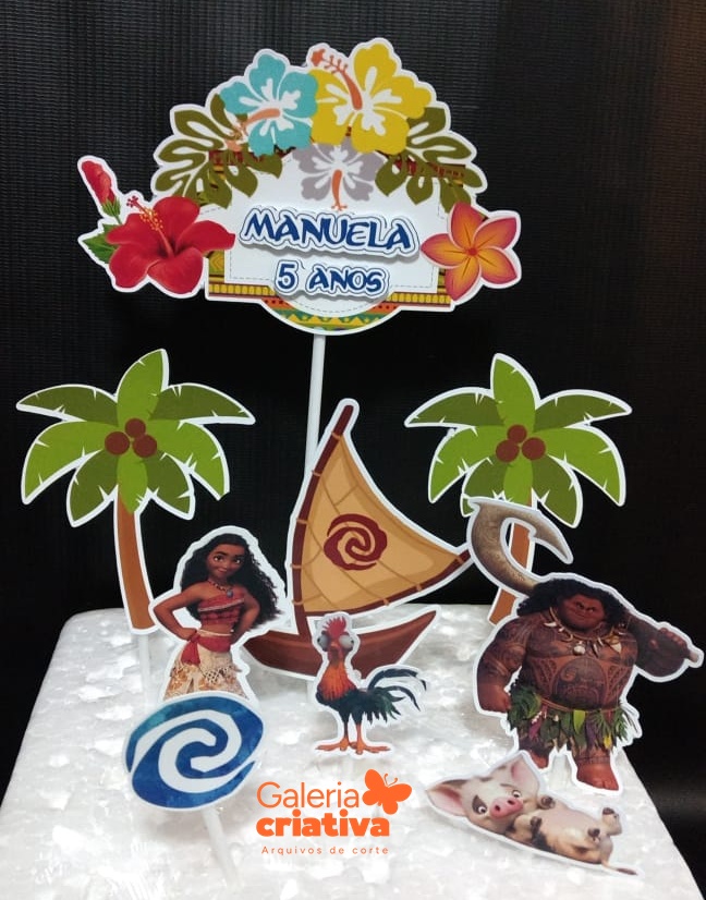 Moana 3 Arquivo Topo de Bolo Moana 3 - Imagem 1