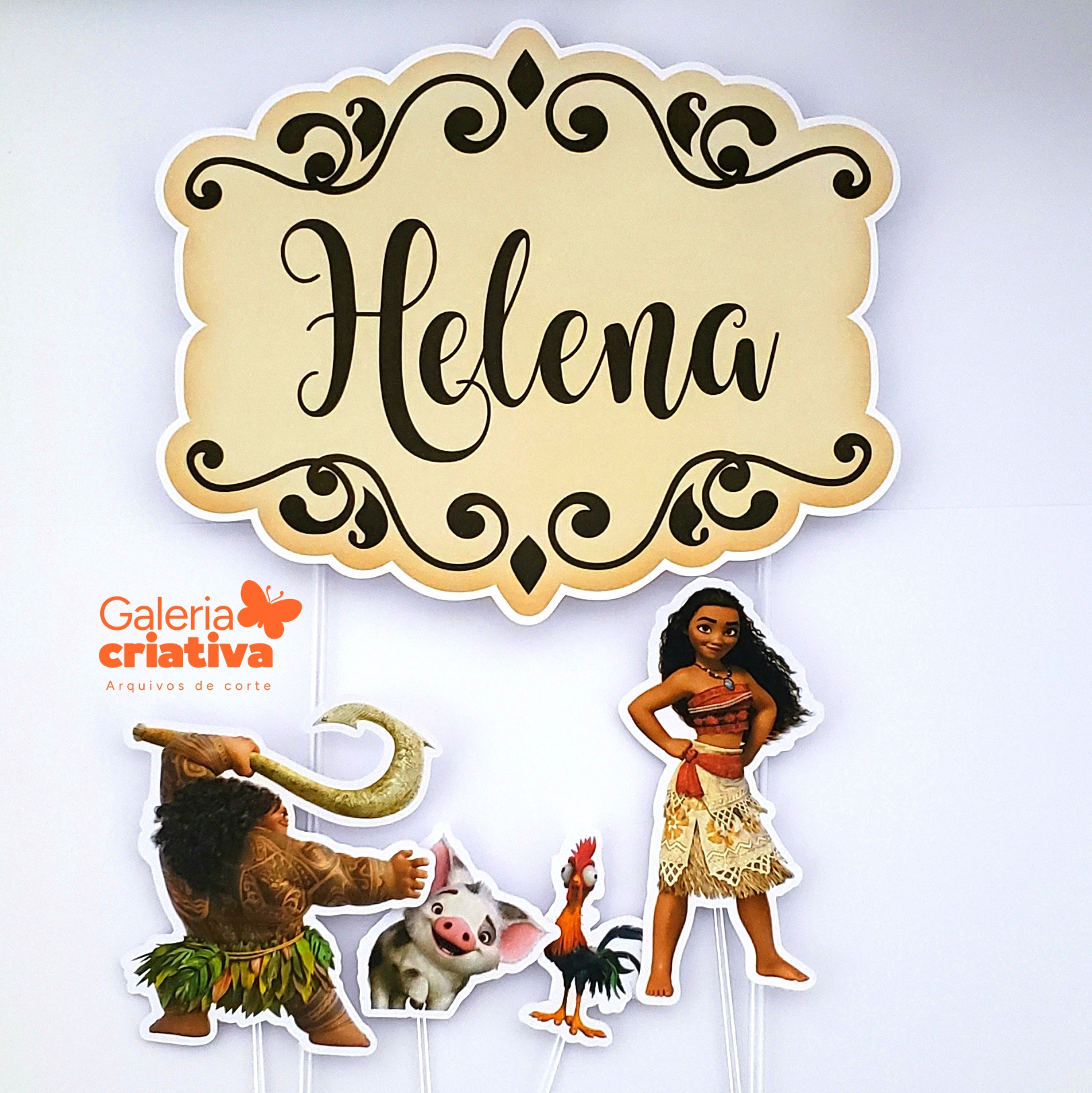 Moana 5 Arquivo Topo de Bolo Moana 5 - Imagem 1
