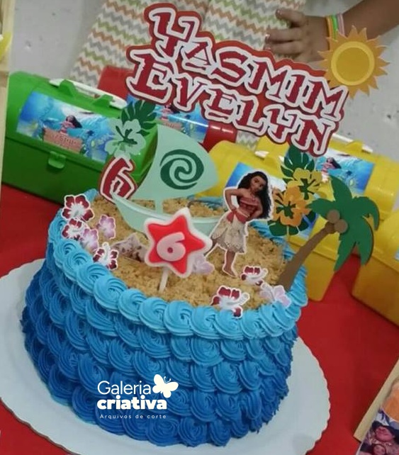 Moana 7 Arquivo Topo de Bolo Moana 7 - Imagem 1